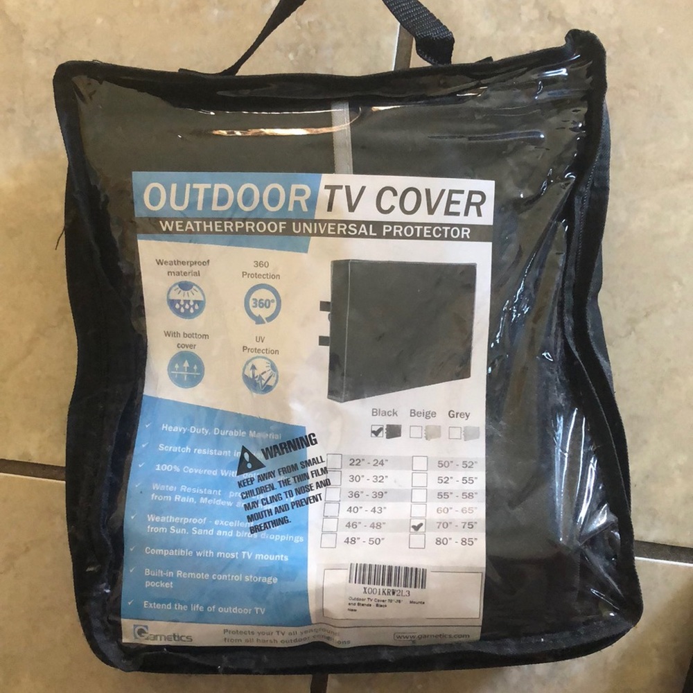 BRAND NEW Outdoor TV Cover color black